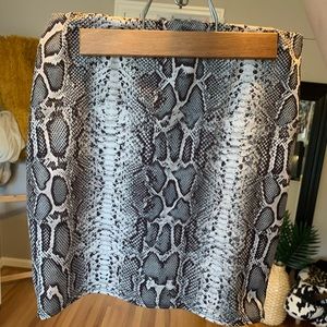 Snake print skirt